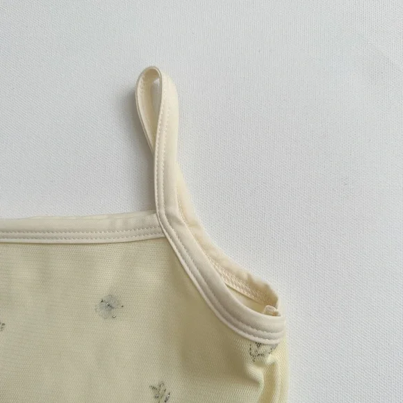 Girls Summer Soft Yellow Floral Dress-Spaghetti Straps-Size 3t?See Measurements - Picture 2 of 6
